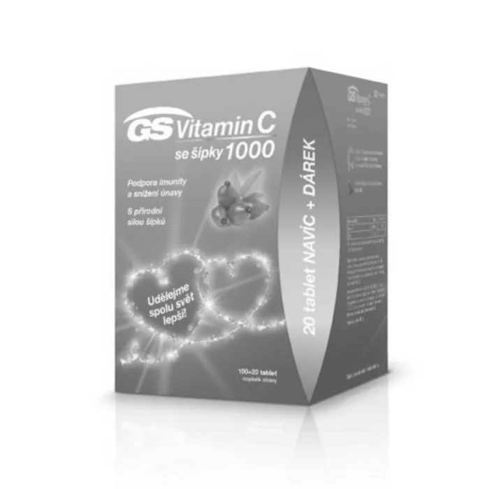 GS Vitamin C 1000 se šípky 120 tablet + DÁREK